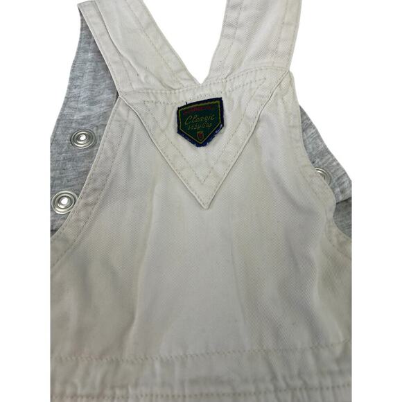 Vintage Y2K Baby Gap Romper Dress Overalls Khaki Cotton Lined size 6-12 months - Picture 11 of 13